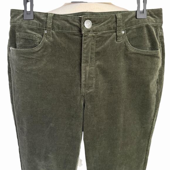 Kut From The Kloth Corduroys Womens Ana High Rise Fab Ab Flare Green Sz 6 Hippie - Picture 2 of 11